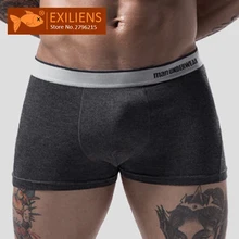Бренд EXILIENS, новинка, мужские боксеры, мужское нижнее белье, хлопок, одноцветные, Cueca Masculina, боксеры, боксеры, Hombre, трусы, размер S-3XL, 103001
