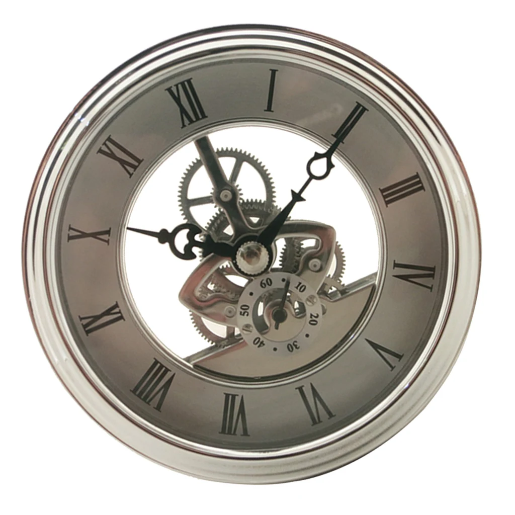 2 Pieces Pack Clock Watch Insert Quartz Movement DIY Analog Display Skeleton fit 91mm Clock Dial for Watchmaker