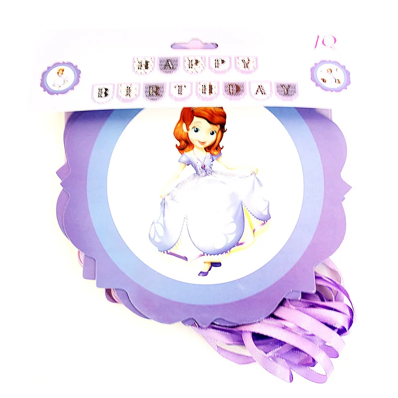 Disney Princess Sofia the First Bunting Kids Birthday Party Decoration Flags