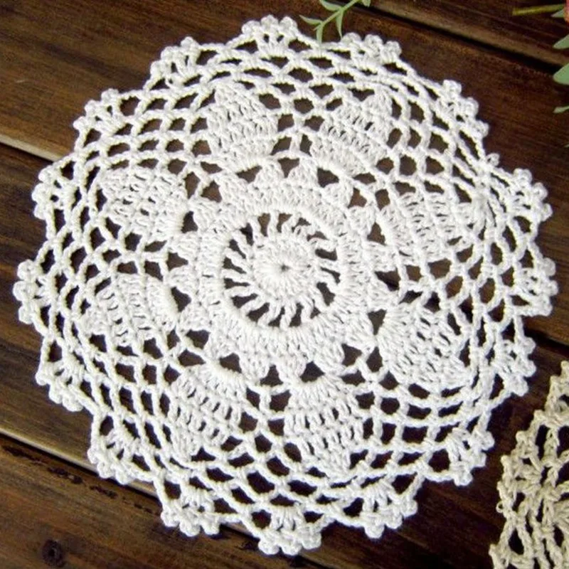 

Set of 12 ,Crocheted Doilies for home /wedding decoration 6.3 inches