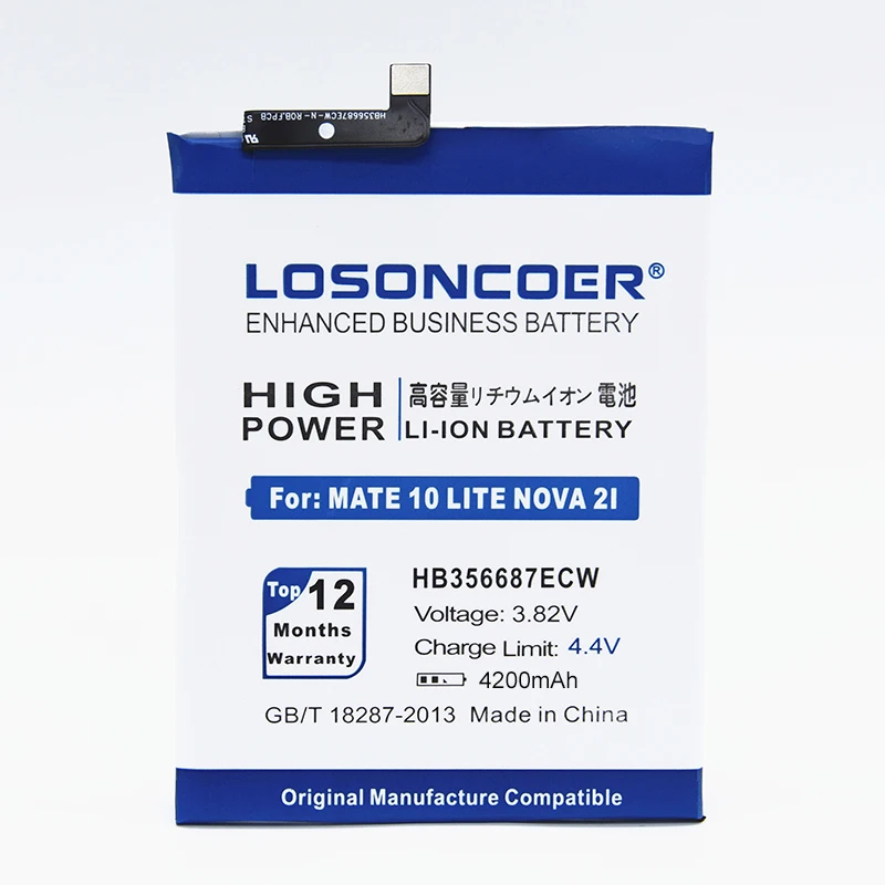 LOSONCOER HB356687ECW для huawei mate 10 Lite Nova 2I Nova 2 Plus 7X G10 Honor 9I battery mate 10