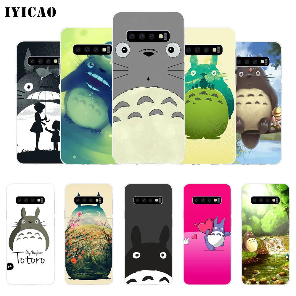 IYICAO милый мягкий силиконовый чехол для телефона Tonari no Totoro Samsung Galaxy S10e S10 S9 S8 Plus S7 Edge