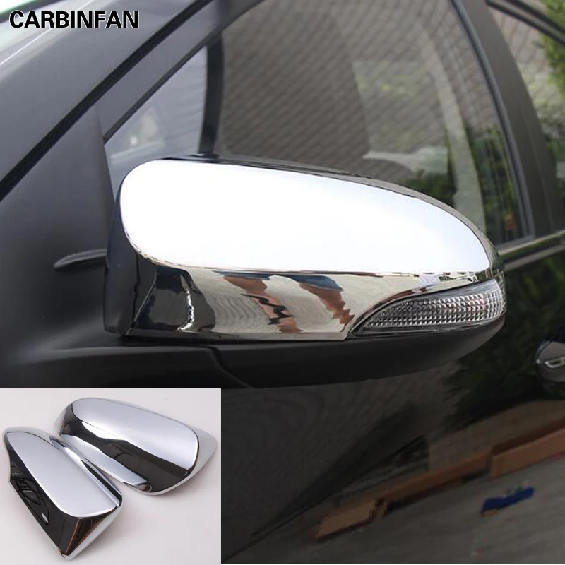 ABS Chrome Side Door Rear View Mirror Cover Trim Cap Garnish Molding