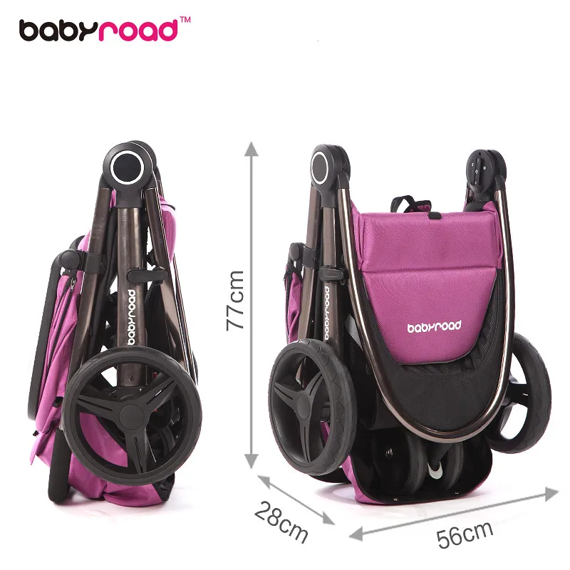 ФОТО babyroad fashion luxury baby stroller portable folding tricycle hand c...
