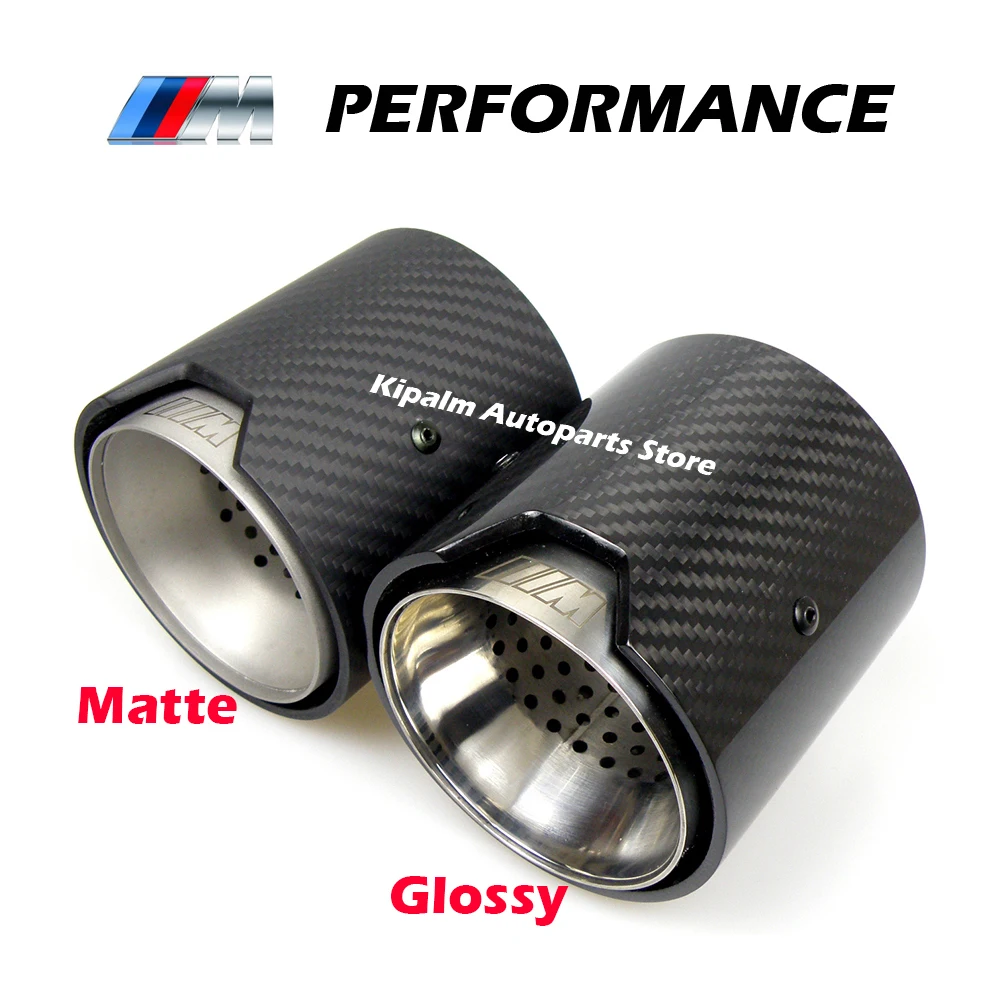 

2PCS Real Carbon Fiber Exhaust Pipe Muffler tip For BMW M Performance 235i 240i 335i Akrapovic exhaust tip car accessories