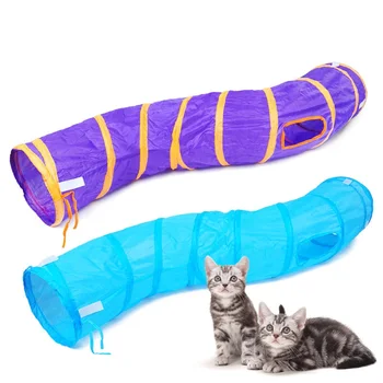 

"S"Funny Pet Tunnel Cat Play Tunnel Brown Foldable 1 Holes Cat Tunnel Kitten Cat Toy Bulk Cat Toys Rabbit Play Tunnel WLYANG