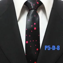 Высокая мода горошек Галстуки тонкий узкий Средства ухода за кожей Шеи Галстуки черный с красными точками мужские Средства ухода за кожей шеи галстук