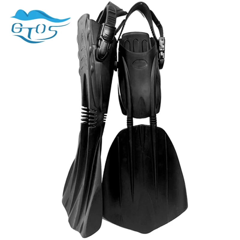 

Professional scuba diving fins open heel adjustable straps long flippers free dive fins equipment for men women