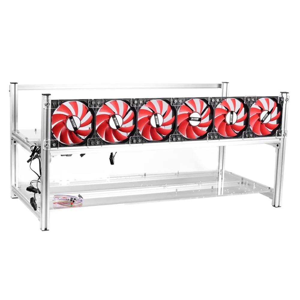

Multifunctional Heat Dissipation GPU Mining Frame Case Stackable Design Aluminum Acrylic Insulation Mining Frame Case