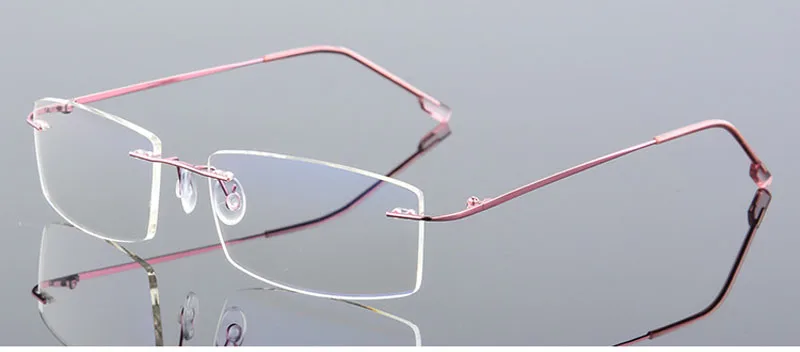 Компьютерные очки прозрачные анти-радиационные мужские лучи излучения без оправы очки прямоугольные деловые анти-голубые легкие очки для женщин - Цвет оправы: PGJ047 pink