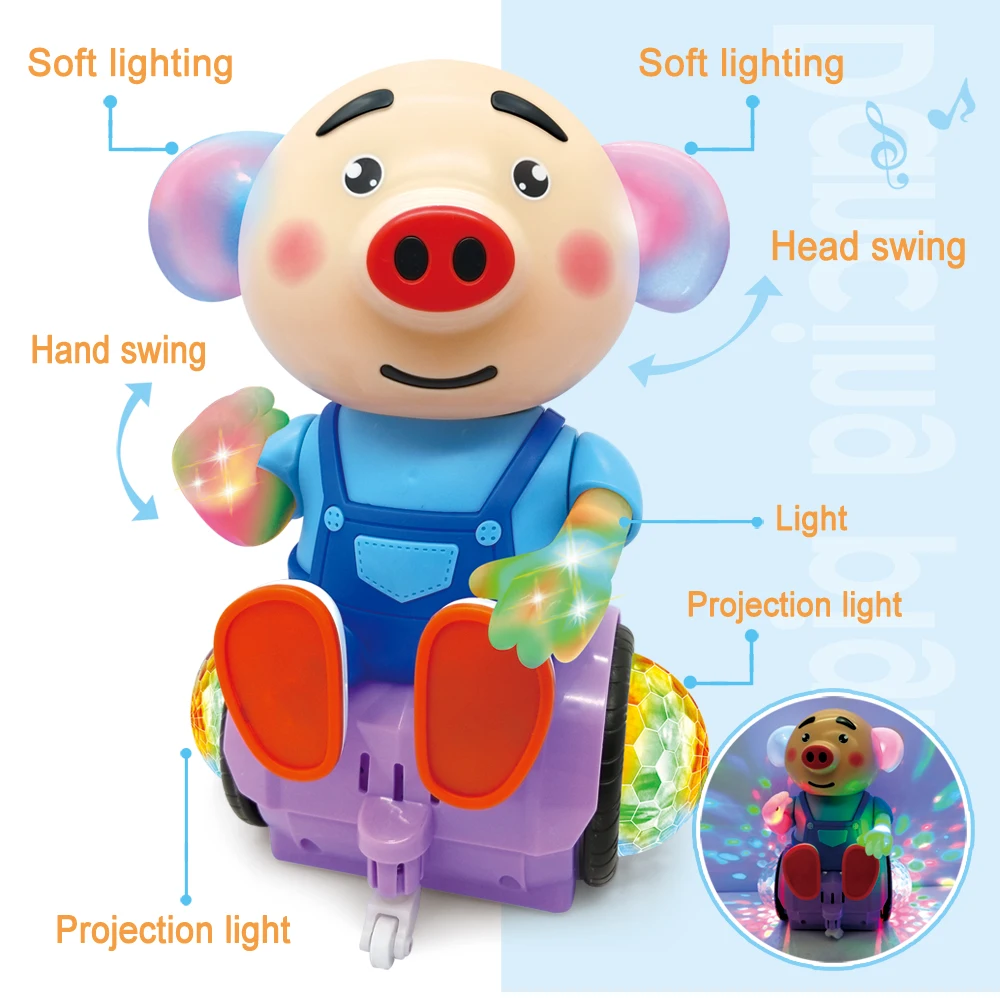 Интерактивные танец Smart Пятачок детские музыкальные игрушки свет электронная игрушка питомец для раннего развития для детей Для мальчиков
