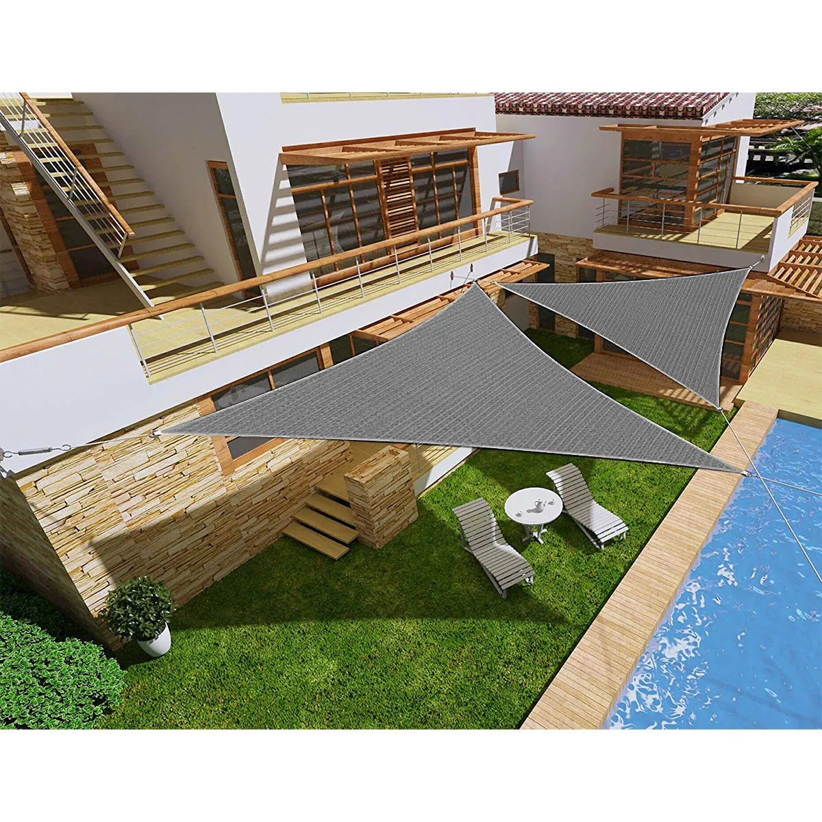 300D أكسفورد Farbic في 3x3x3 m أسود مثلث حديقة المظلة مظلة ظلة قابل للسحب ماء الشمس الظل المأوى 300D أكسفورد Farbic في 3x3x3 m أسود مثلث حديقة المظلة مظلة ظلة قابل للسحب ماء الشمس الظل المأوى