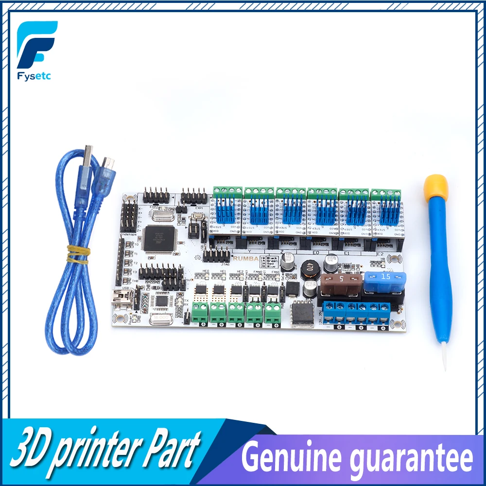 

Rumba Plus For 3D Printer Motherboard Upgrade Rumba+ MPU RUMBA Optimized Version Control Board With 6pcs TMC2100 Stepper Driver
