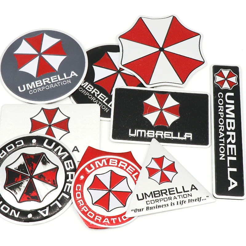 Car styling 3D Aluminum alloy Umbrella corporation car stickers Resident Evil decals emblem decorations badge auto accessories