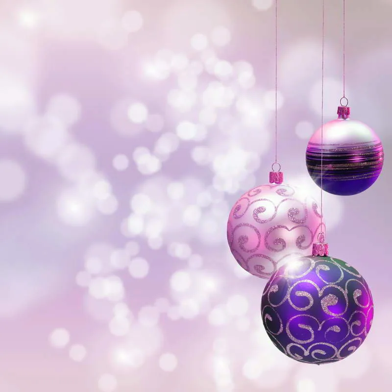 185 19 De Réductiondécors De Photo Spot Blanc Violet Clair Avec Fond De Photographie De Boule De Noël Pour Les Accessoires De Photo De