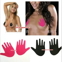 4 pairs/lot ladies sexy nipple cover hand design sticker breast petals adhesive bra pasties pasty sutia adesivo#SB018