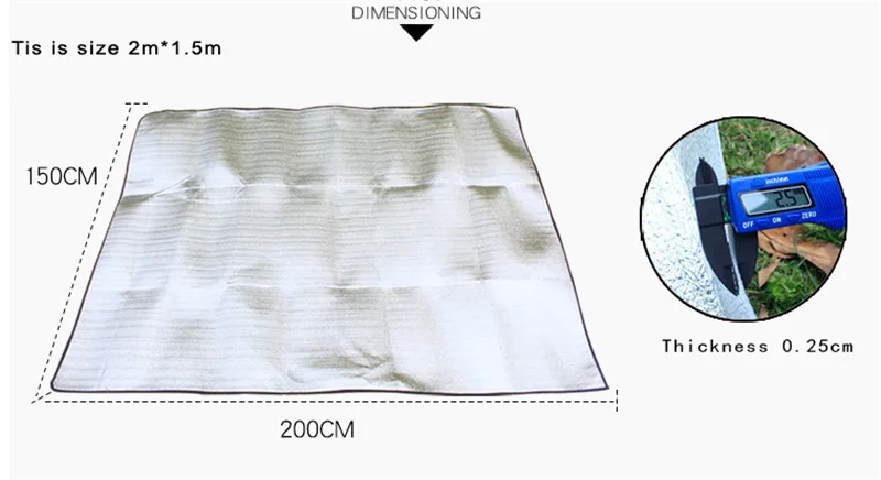 Мульти размер EVA алюминиевая подложка изоляционная пена влагостойкие коврики для кемпинга Открытый водонепроницаемый туристический плед Подушка палатки колодки