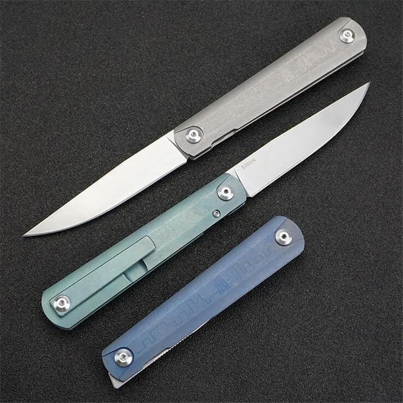 

folding knife S35VN blade TC4 handle camping hunting Knife outdoor survival pocket Kitchen knives edc tool