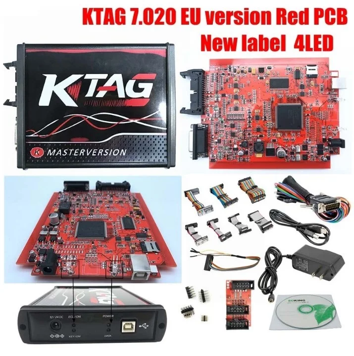 ЕС красный Kess KTAG 7,020 ECU Программатор Kess V2 V5.017 V2.47 интернет-KTAG V2.25 V7.02 Kess V2 OBD2 менеджер Тюнинг Комплект