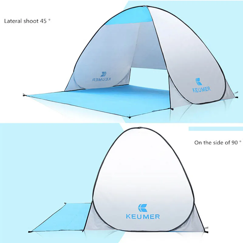 KEUMER Автоматическая Пляжная палатка для кемпинга 2 Человек Палатка Автоматический Мгновенный Всплывающий Открытый Анти УФ брезентовые палатки открытый солнцезащитный навес