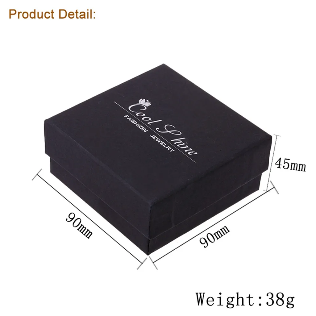 Классические простые черные бумажные коробочки серьги коробка Ювелирная для браслета дамские ювелирные изделия подарок