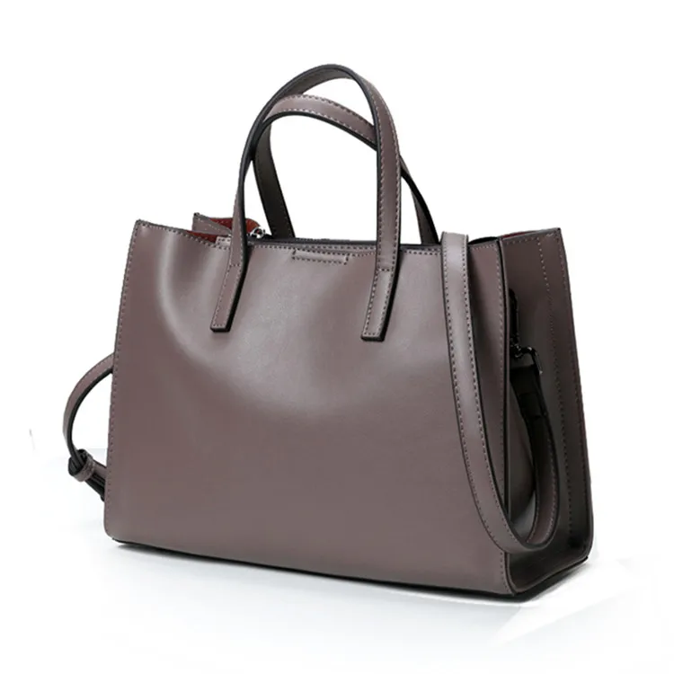 Burminsa минималистичные средние сумки на плечо из натуральной кожи, большая вместительность, женские сумки-мессенджеры, мягкие женские сумки, осень - Цвет: Dark Khaki