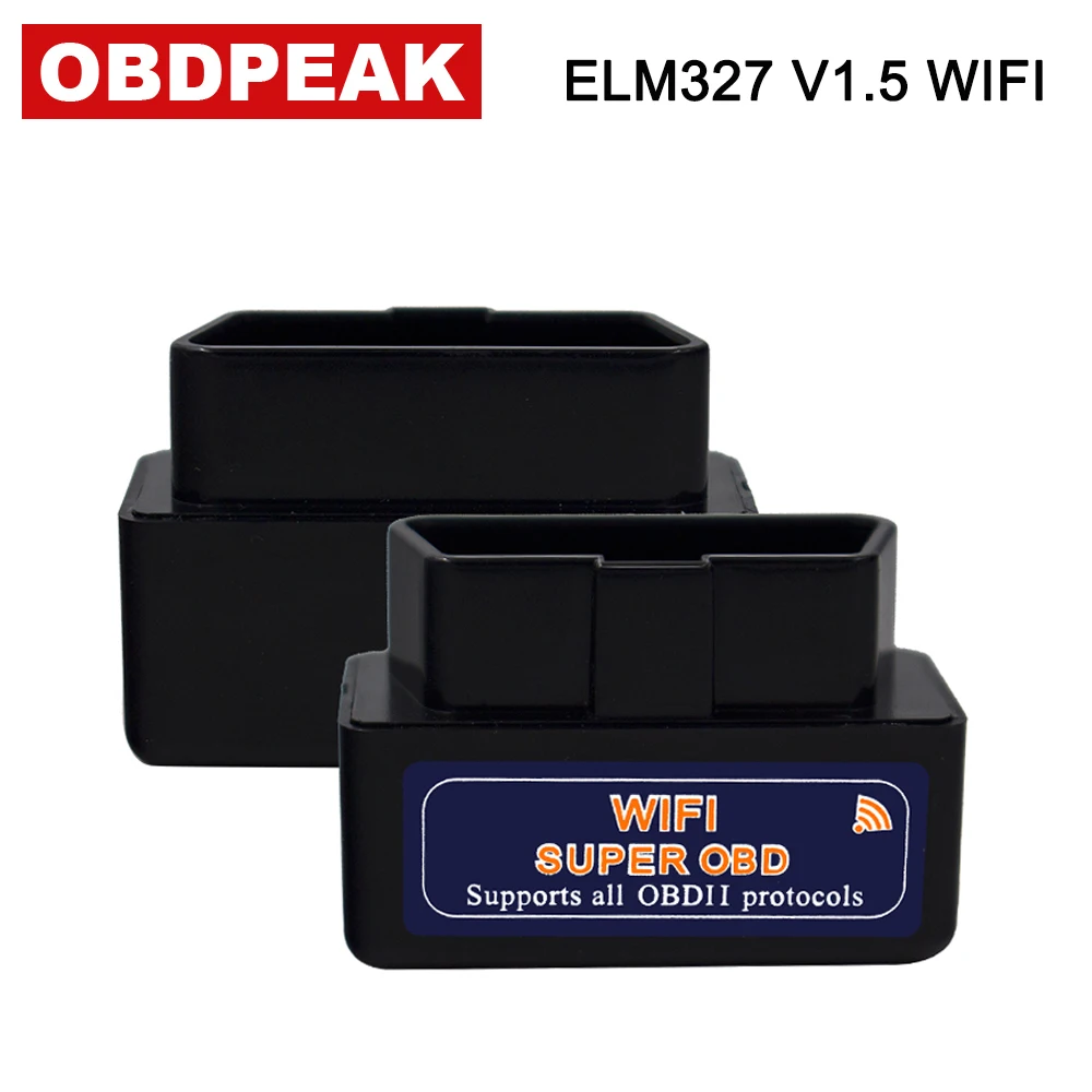 Новые ELM327 V1.5 WI-FI OBD2 OBDII код читателя инструмент диагностики мини сканер OBD 2 автомобиля инструмент диагностики для IOS Android бесплатная доставка