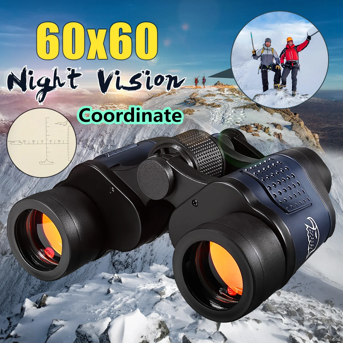 

High Quality 60X60 Optical Telescope Night Vision Binoculars 3000M binocular Spotting scope outdoor Hunting sports eyepiece