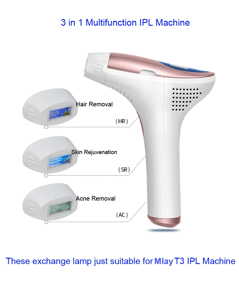 MLAY ipl-прибор для красоты яркий пульсирующий свет ipl Удаление прыщей лечение кожи омоложения лампы только для T3 устройства