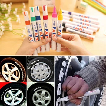 

1 PC 12 Colors Waterproof Car Tyre Tire Tread Rubber Metal Permanent Paint Marker Pen