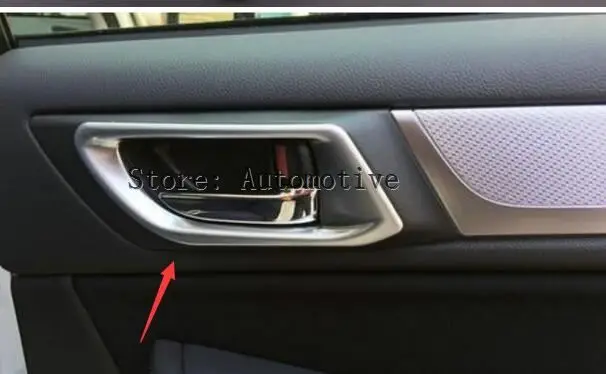 Хром Матовый внутренняя ручка двери рамки крышки Накладка для Subaru Outback 4 шт./компл