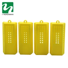 60 шт. желтый новые пчелиные клетки королевская клетка Пчеловодство Транспортные клетки удлиненные узники пчелы инструменты оборудование оптом