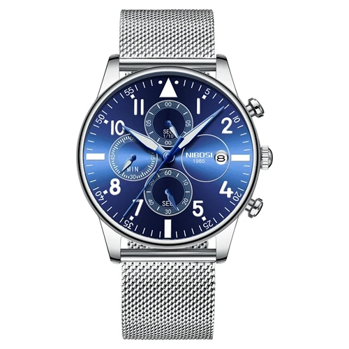 Мужские часы NIBOSI, водонепроницаемые кварцевые деловые мужские часы, Топ бренд, роскошные часы, повседневные военные спортивные часы, Relogio Masculino - Цвет: M