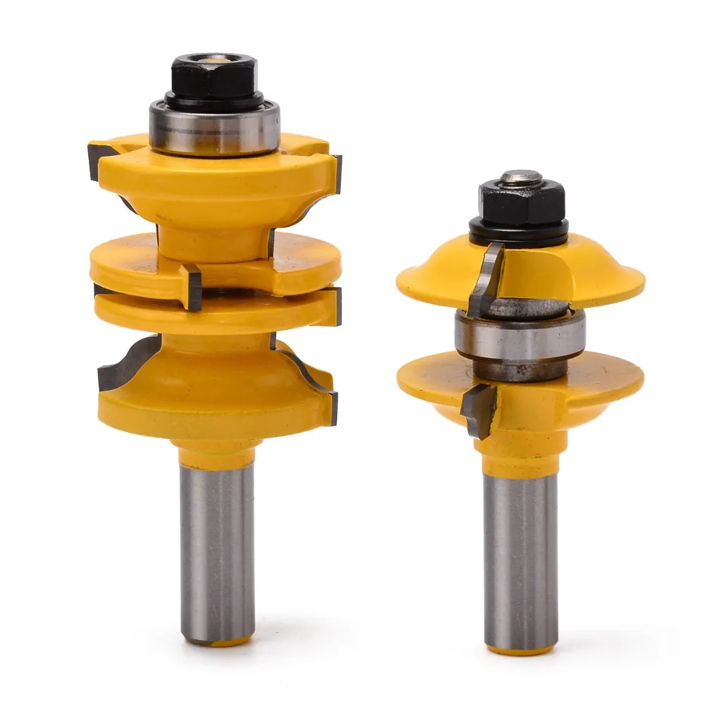 

2pcs/set 1/2" Round-Over Router Bits Round Over Milling Cutter Router Bit Set for Wood Woodworking Tool Door Cabinet