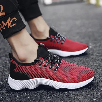 

New Vogue Men's Shoes Flyknit Breathable Super Comfortable Shoes Student Casual Sports Shoes Fashion Light Handsome Shoes Male