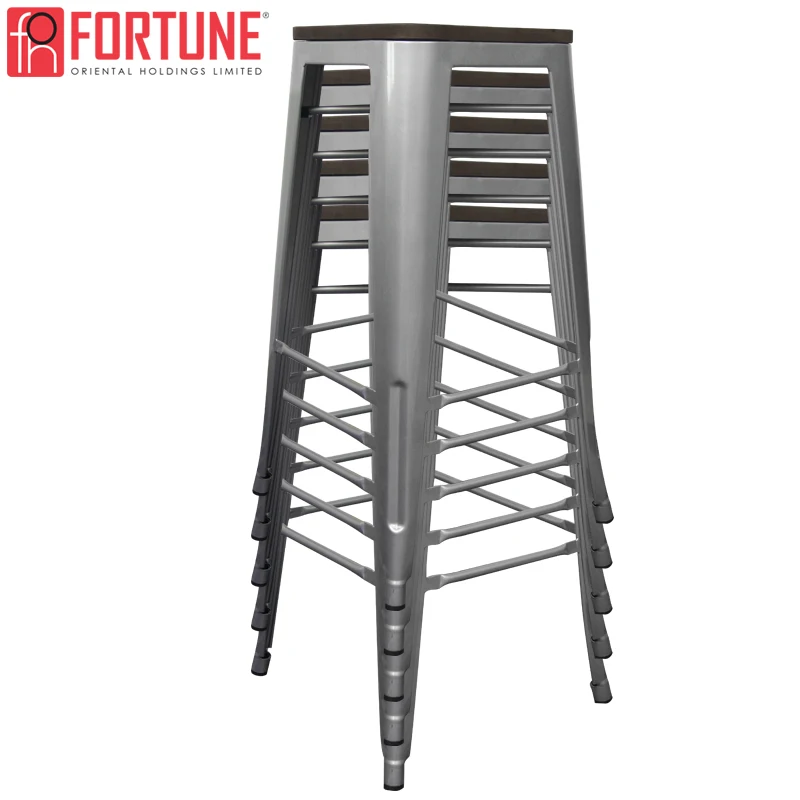 USA Shipment Bar Stool Wood Bar Chair 5 Pieces Metal High chair Mid Century Modern Bar Stool High Quality Bar Chair