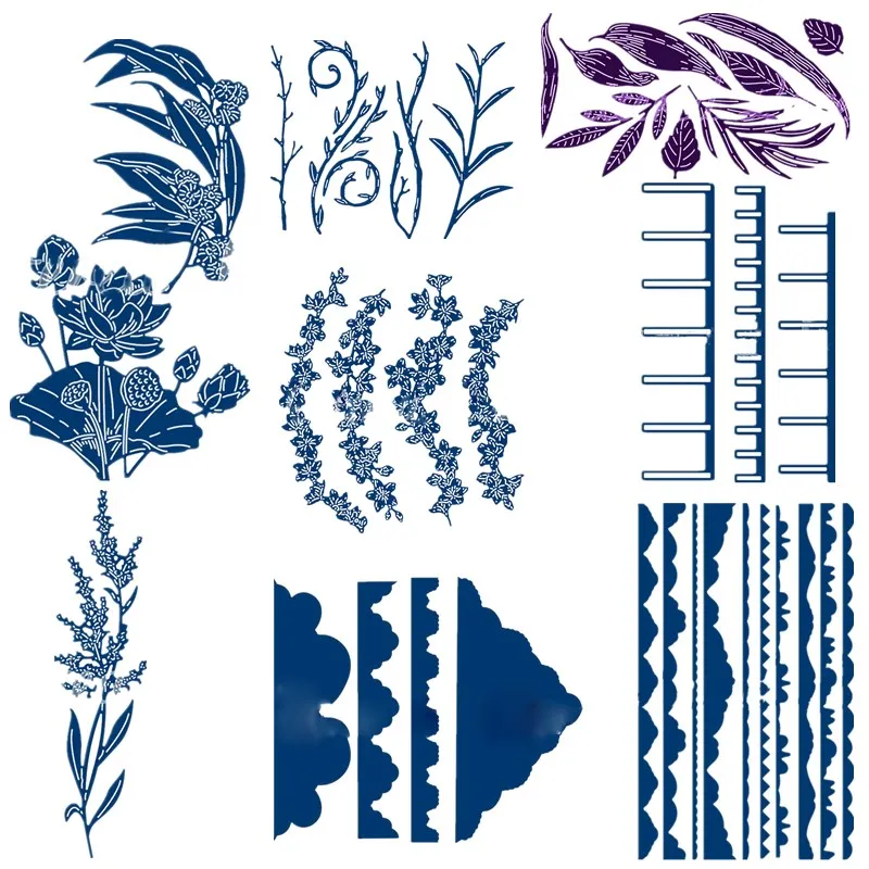 

Wild Flower Lace Edge Border Banner Frame Metal Cutting Dies Stencils For DIY Scrapbooking Decoration Embossing Craft Die Cut
