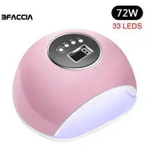 Bfaccia 72 Вт отверждения светодиодный Сушилка для ногтей 33 шт. светодиодный для ногтей/30 S/60 S/99 S Установка таймера сушка лака для ногтей