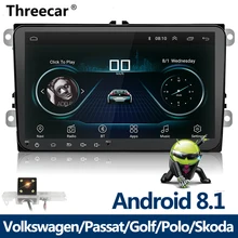 Nuovo 9 pollici Car Multimedia Player Android 8 GPS Auto radio 2 Din USB Per Volkswagen/VW/Passat /POLO/GOLF/Skoda/Seat/Leon Radio