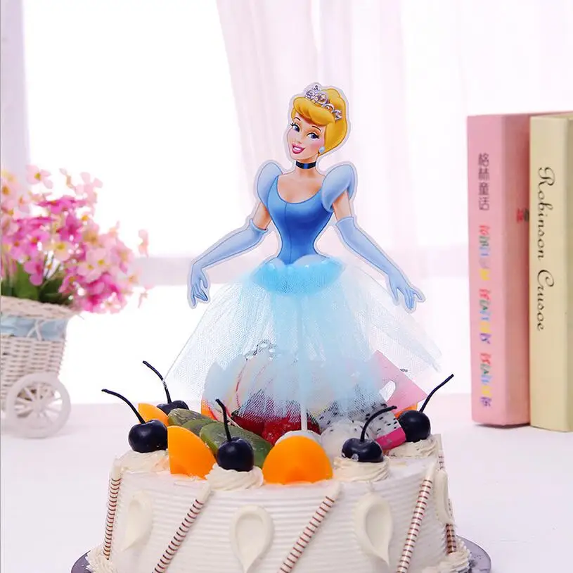 Креативное красивое Тюлевое платье принцессы, украшение торта, детское украшение для именинного торта для маленьких девочек, вечерние свадебные платья на день рождения