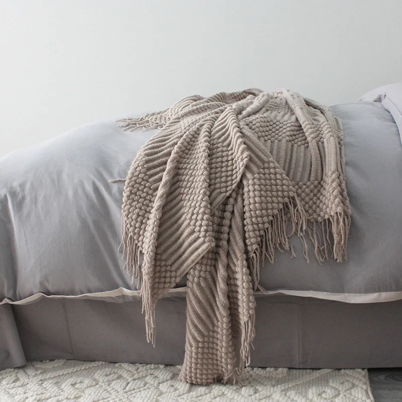 Вязаный чехол для отдыха диван пледы Весна и лето кондиционер маленький сон одеяло покрывала мягкое вязаное одеяло