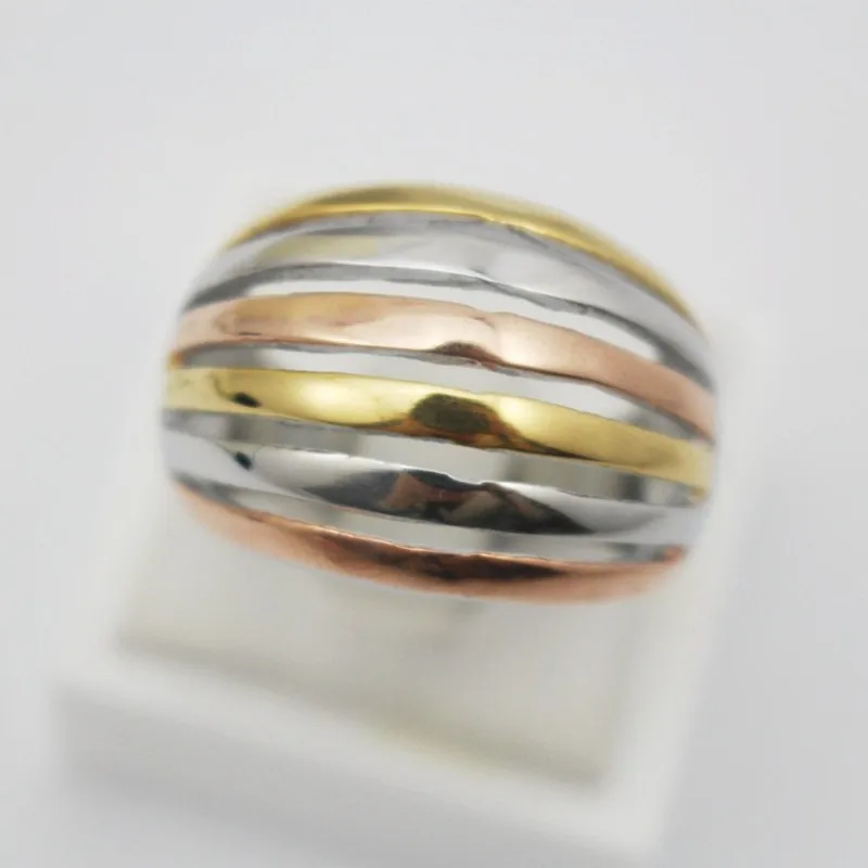 Gold Color 316L Stainless Steel Ring 17mm Square Shape Women Men Ring Can Be Customize Laser text or logo