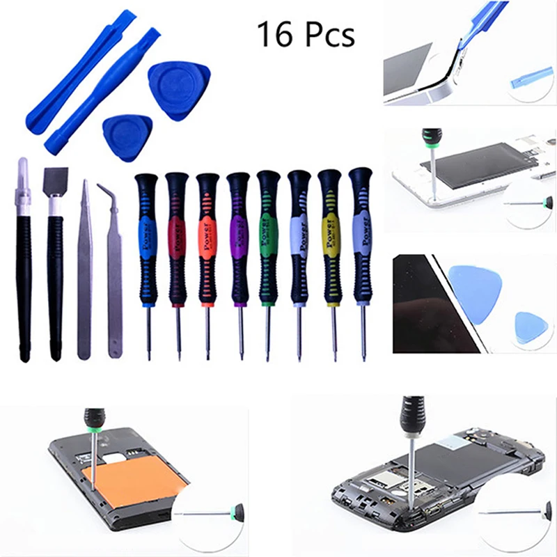 16 In 1 Mobile Phone Repair Tools Kit Spudger Pry For Repairing Phone