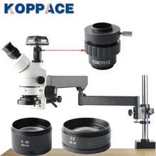 KOPPACE 10MP USB 3,0 цифровая камера Тринокулярный Стерео зум микроскоп 3.5X-90X увеличение мобильного телефона ремонт микроскоп