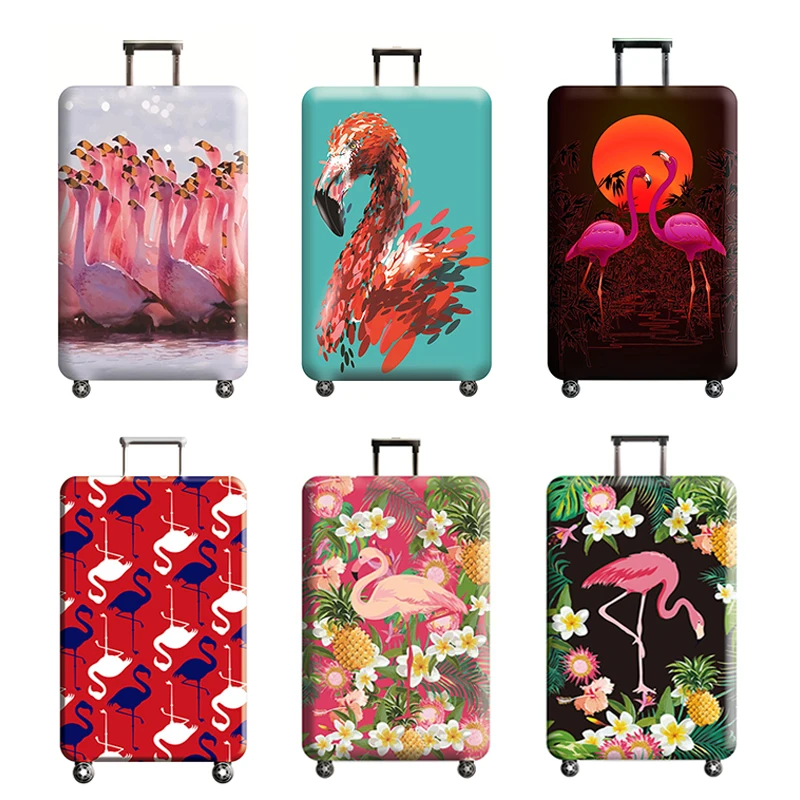 

Diverse styles Travel accessories Flamingo Luggage cover case for a suitcase protection dust cover Stretch fabrics organizers
