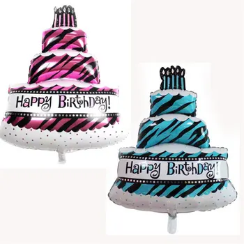 

1psc/Large Size Birthday Cake Foil Balloons Happy Birthday Party Decoration Supplies Baby Shower Inflatable Helium Air Balloon