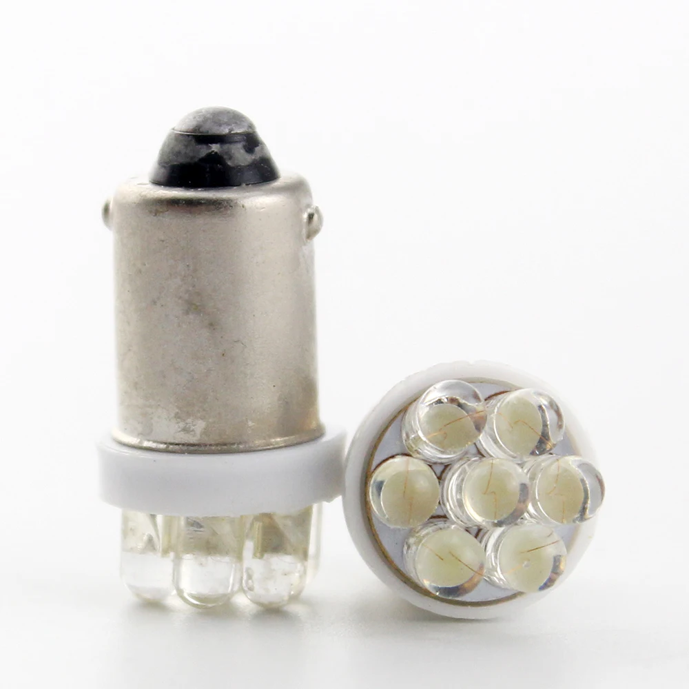 2 шт. белый 24 В BA9S 7 SMD Клин светодиодный автомобилей лампочки обратный сигнал