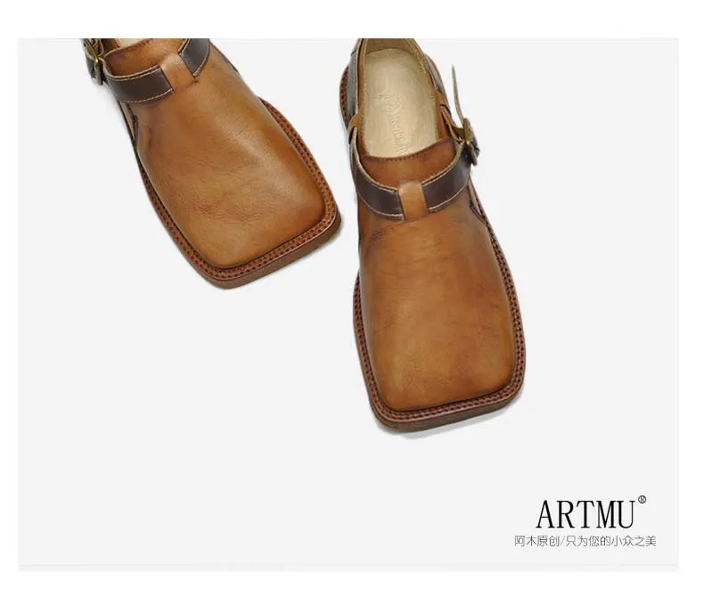 Artmu Originals/Новинка года; женская обувь на плоской подошве; Всесезонная обувь ручной работы; обувь в стиле ретро из натуральной кожи; 1822-3