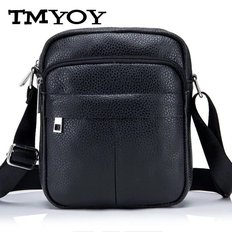 TMYOY Fashion Genuine Leather Men Bags Male Cowhide Messenger Bag Small ...