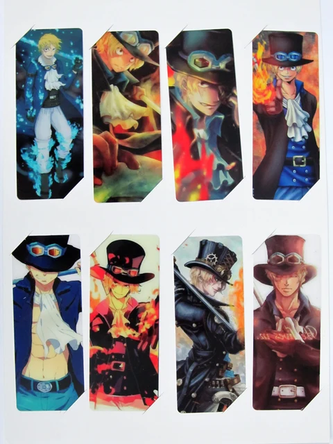 one piece bookmark sabo anime bookmarks study stationery 8 piecessets whole set of sale